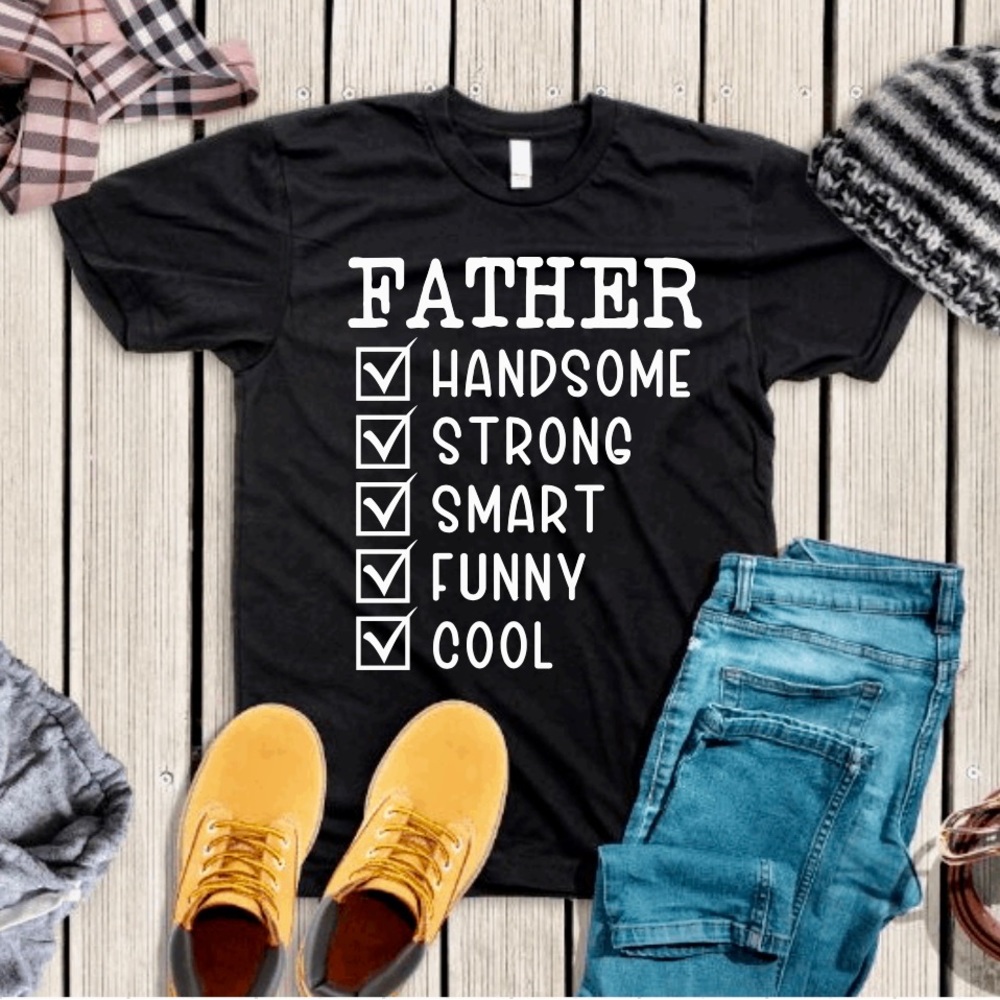 Father checklist t-shirt unisex